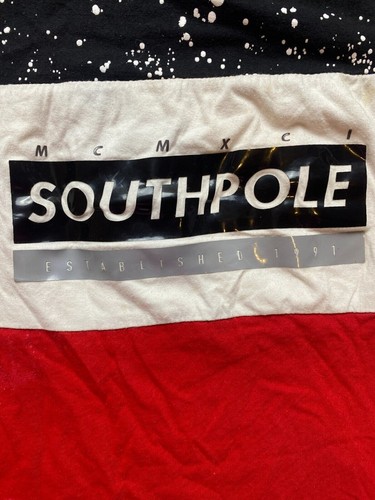 Southpole Shirt Youth Large Black Red Streetwear Skateboard Skater MCMXCI Boys - Picture 2 of 10