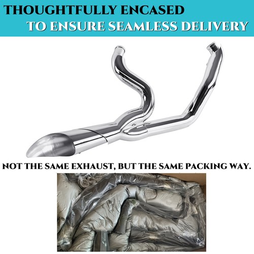 Short Road Dragger 2Into1 Exhaust for Harley Dyna Exhaust Forward-control Model - Picture 7 of 7