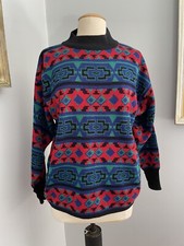 Vintage Coogi Cosby Southwest Style Sweater Bright Colors M Sophisticates