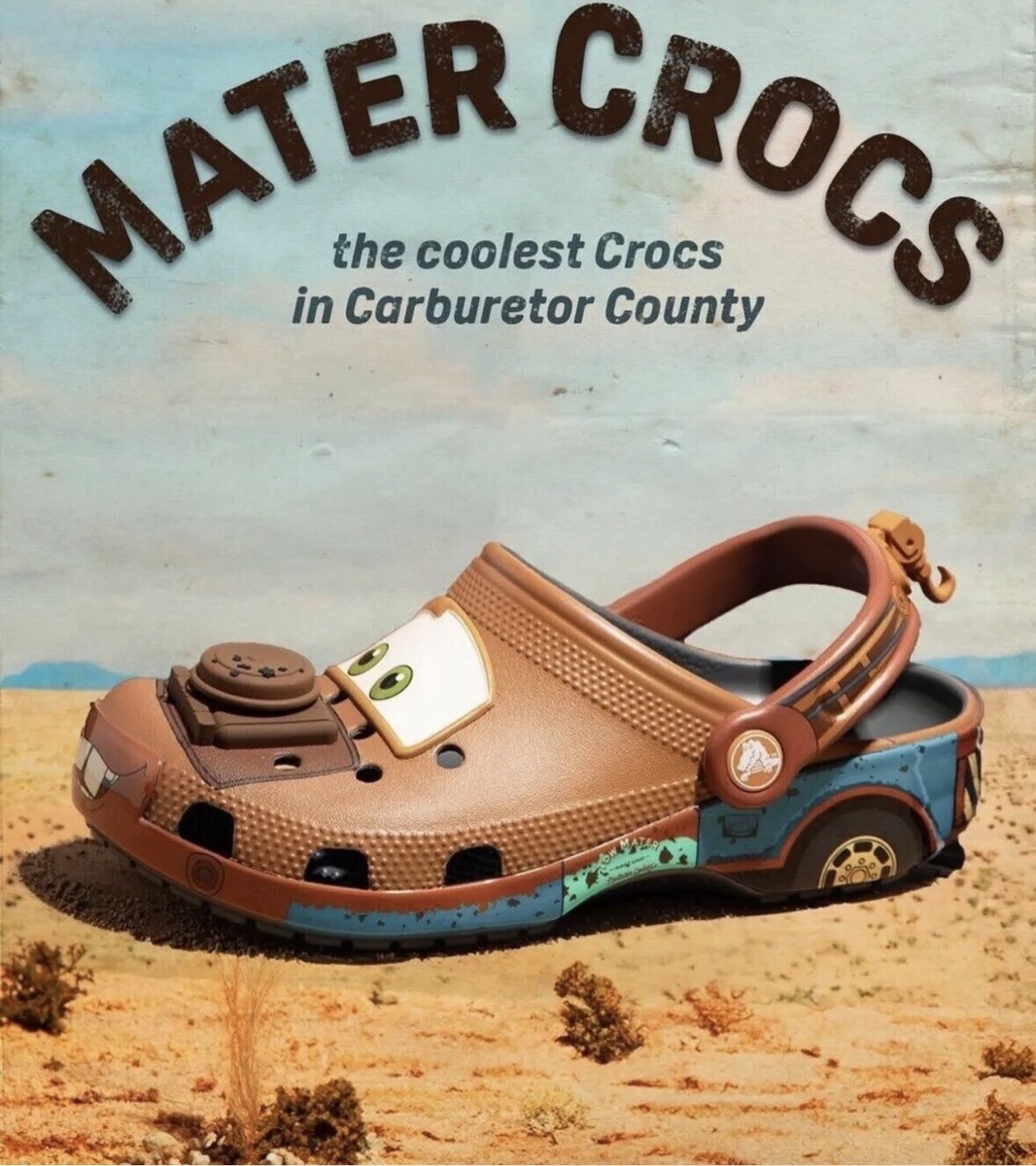Cars Tow Mater Brown Classic Clog Crocs- MENS SIZE 16 - IN  display picture 2