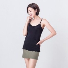 femme CARACO tricoté soie solide débardeur bretelle T-shirt doux confortable