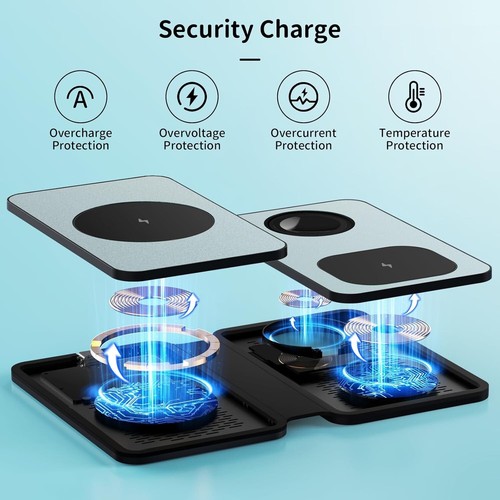 Olycism 3 in 1 Wireless Charger 15W Foldable Desktop Fast Charging Station Compa - 第 5/7 張圖片