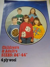 knitting patterns jumpers sport darts dice football snooker design