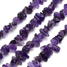 Natural Dark Amethyst Chip Beads 32  Strand 5 8mm Jewelry Making Bulk Loose