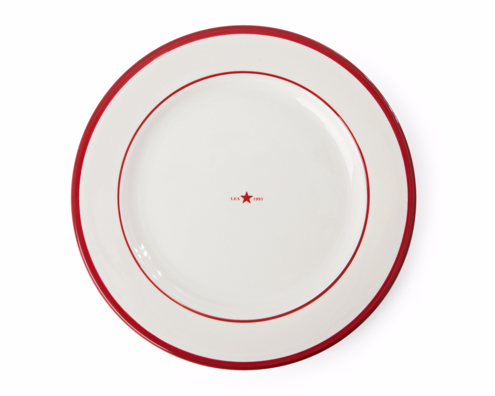 Assiette plate rouge Lexington pour sublimer vos dîners de fête en famille