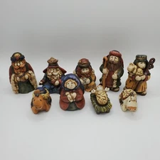 Vintage Dicksons Nativity Scene CH 958 9 Pieces Painted Porcelain Incomplete Set