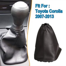 Gear Stick Shift Gaiter Boot Cover Black Pu Leather For Toyota Corolla 2007-13 Gear Stick Shift Gaiter Boot Cover Black Pu Leather For Toyota Corolla 2007-13