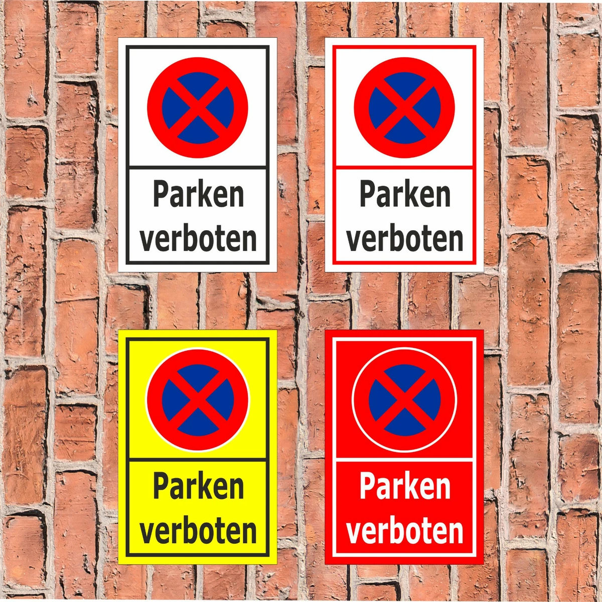 Fassbender-Druck SCHILDER - PARKEN VOR DEN GARAGEN - Parken Verboten Schild - Schild Zum