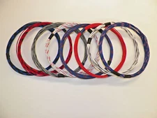 8 AUTOMOTIVE  WIRES 16 GAUGE  GXL EIGHT COLORS  25' EACH STRIPED WITH 157 CHOICE