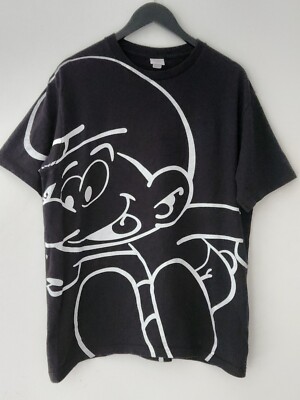 FW20 Supreme Smurfs tee Size L Large Black T-shirt | eBay