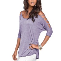 Able Rita Women S Three Quarter Sleevee Off Shoulder Casual Shirt Tops Blouse Able Rita Women S Three Quarter Sleevee Off Shoulder Casual Shirt Tops Blouse