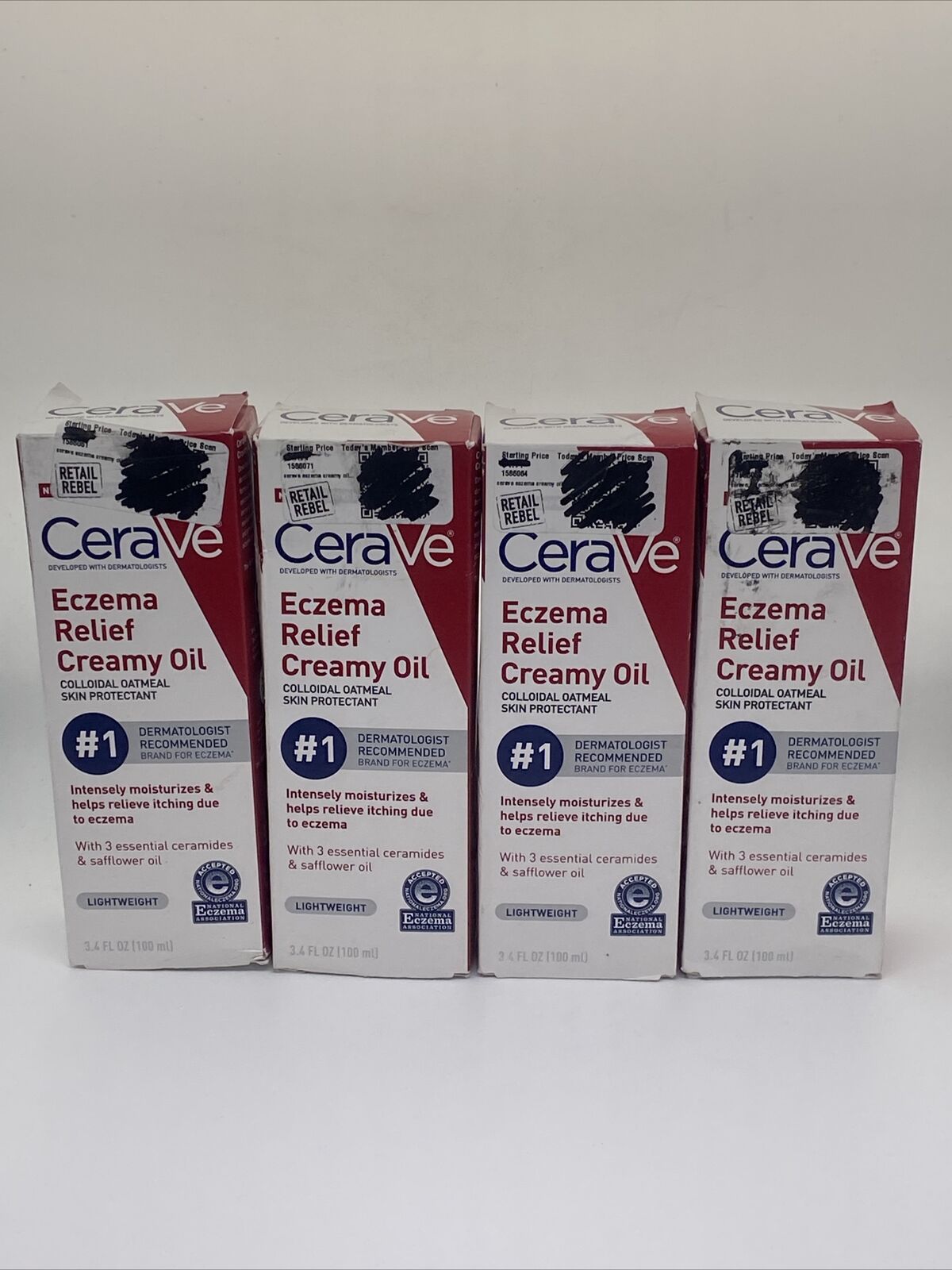 CeraVe Eczema Relief Creamy Oil 3.4 oz 4 - Pack