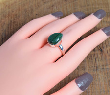 Natural Malachite Gemstone 925 Sterling Silver Beautiful Ring All Size SR1181