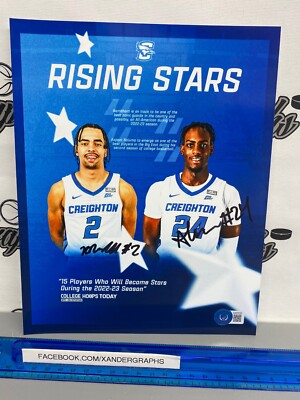 RYAN NEMBHARD ARTHUR KALUMA DUAL AUTOGRAPHED CREIGHTON 8x10 PHOTO