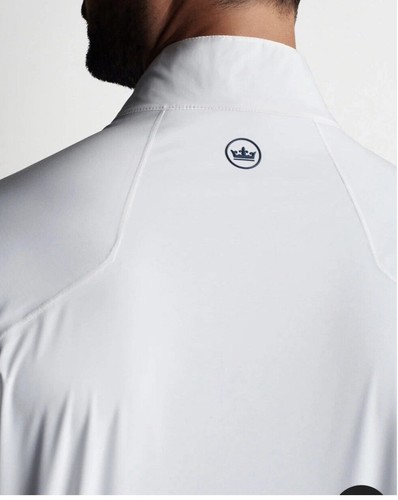 $180 NWT Peter Millar Men's Shield Short Sleeve Rain Jacket Medium White Sz M - Picture 5 of 12