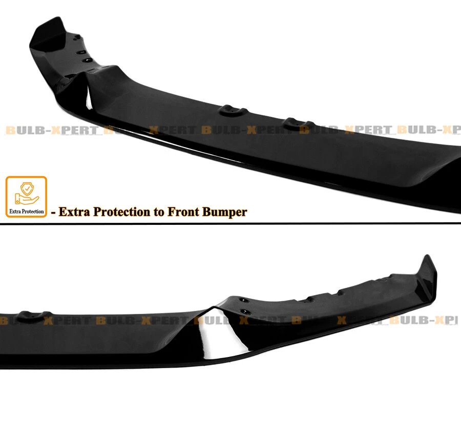 FOR 2014-20 BMW F32 F36 M SPORT MAD STYLE BLACK FRONT LIP + AIR DUCT TRIM CANARD - Image 4 of 4