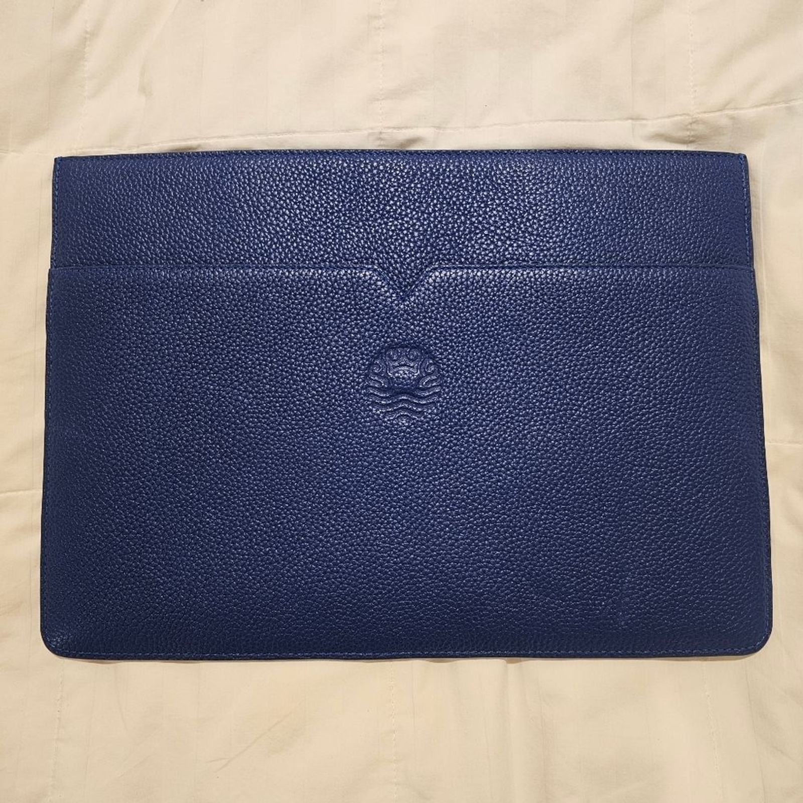 Royce Leather Blue Leather   13&Prime; Laptop Sleeve or Underarm