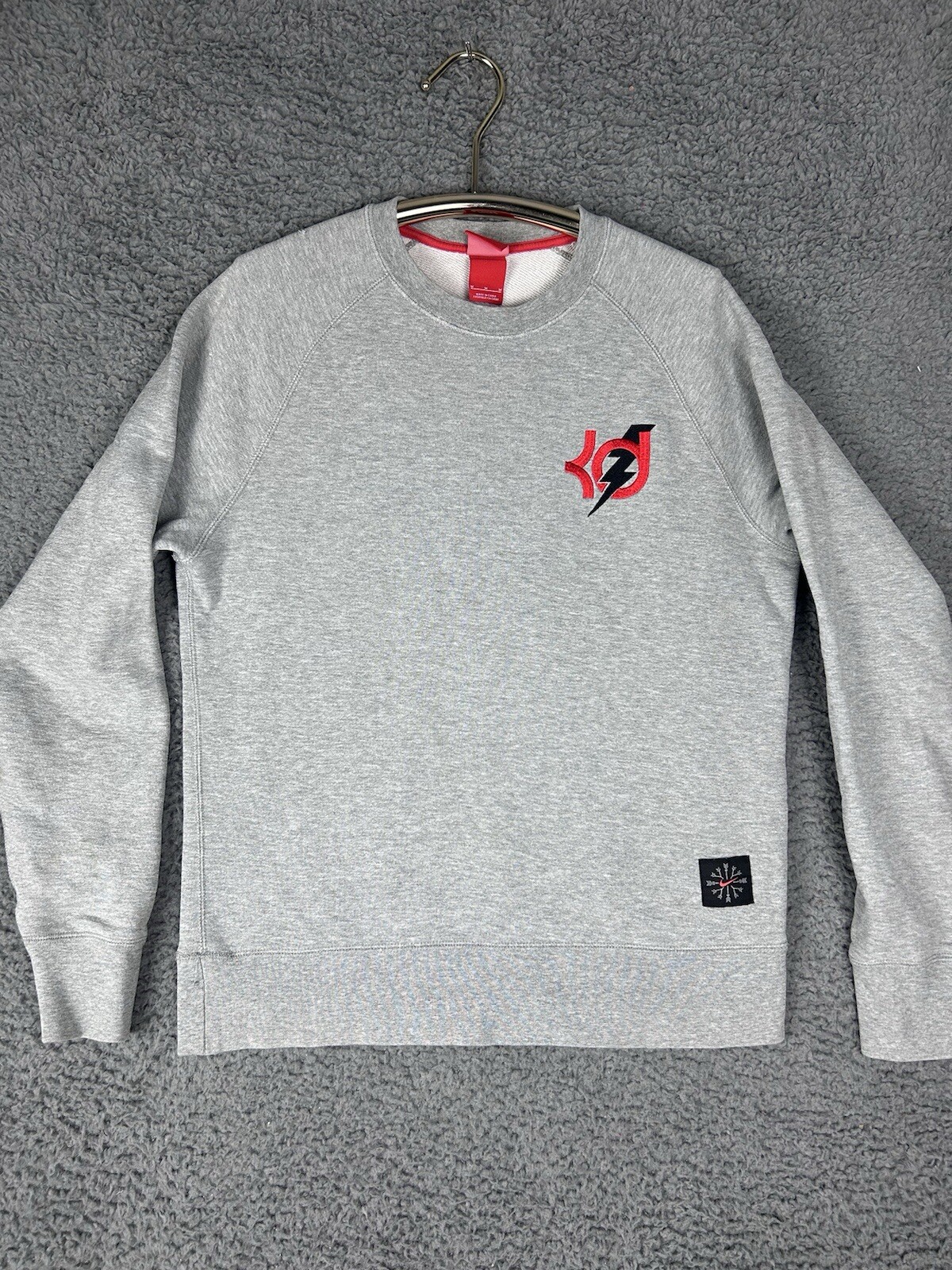 Nike Kevin Durant KD Sweatshirt Mens Medium Grey Crewneck Pullover Basketball