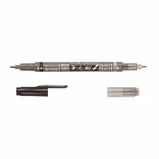 Tombow Fudenosuke Brush Pen Twin Tip Black & Gray 1-Pack JAPAN IMPORT
