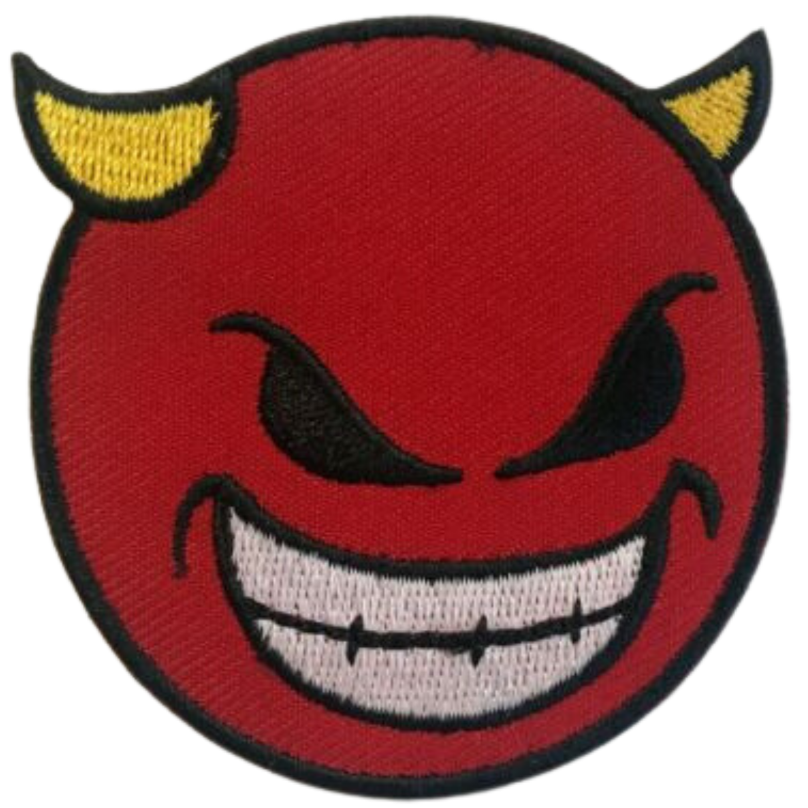 Devil Emoji Smiley Horn Embroidered Iron On Sew On Patch