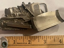 Vintage Bergamont Brass Works K-38 Bulldozer Belt Buckle 1979 Dozer