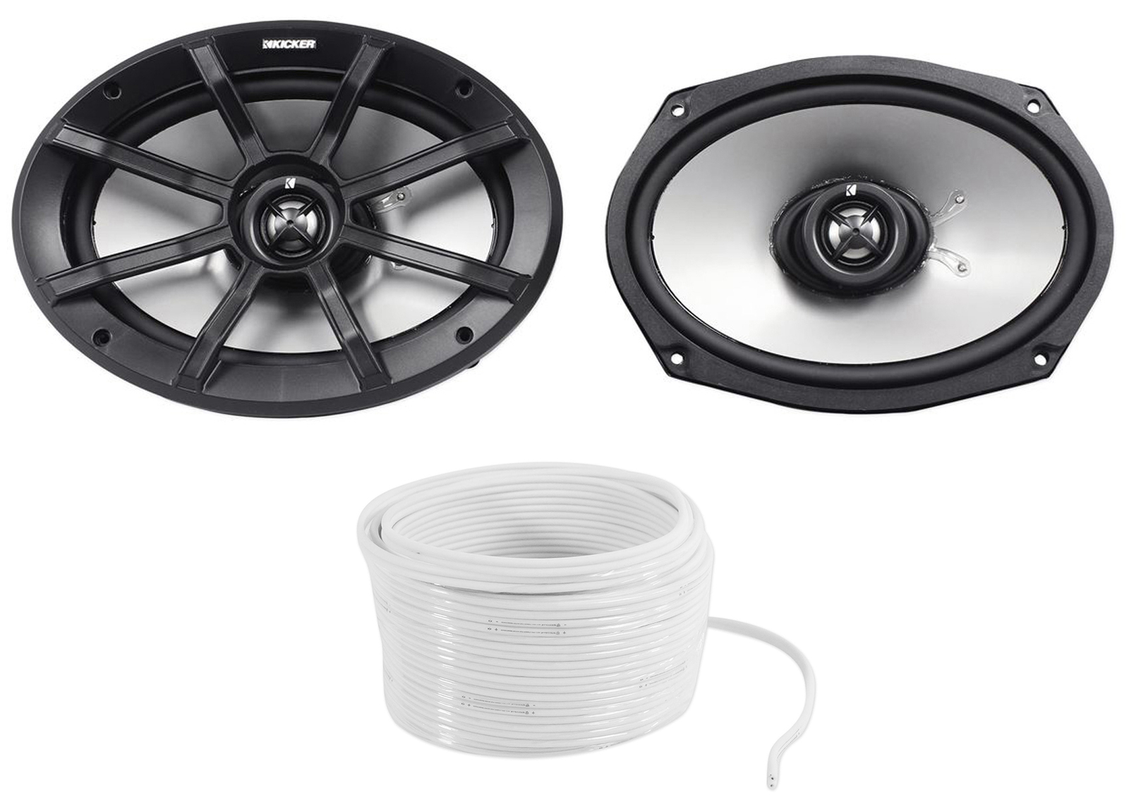 2 Колонки Kicker 40PS694 6x9 мощностью 180 Вт для квадроцикловUTVRZRмотоцикловPolaris Морской провод 29090₽