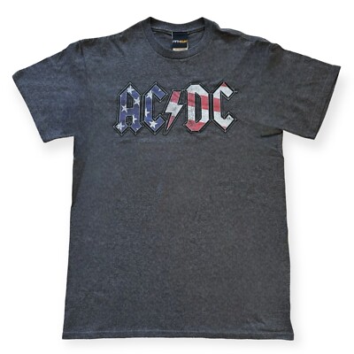 AC/DC Charcoal Gray Graphic T-Shirt - Small Fifth Sun USA