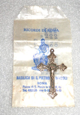 Church St Peter Rome Souvenir Cross Pendant Rosary Charm Basilica Di San Pietro