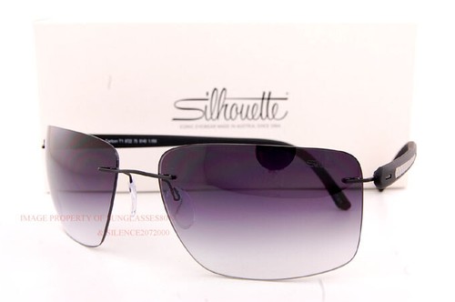 NUOVI Occhiali da sole Silhouette CARBON T1 8722 9140 Nero  Argento/graygradient TITANIO | eBay