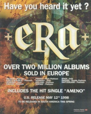 SFBK2 PICTURE/ADVERT 14X11 ERA - THE HIT SINGLE AMENO