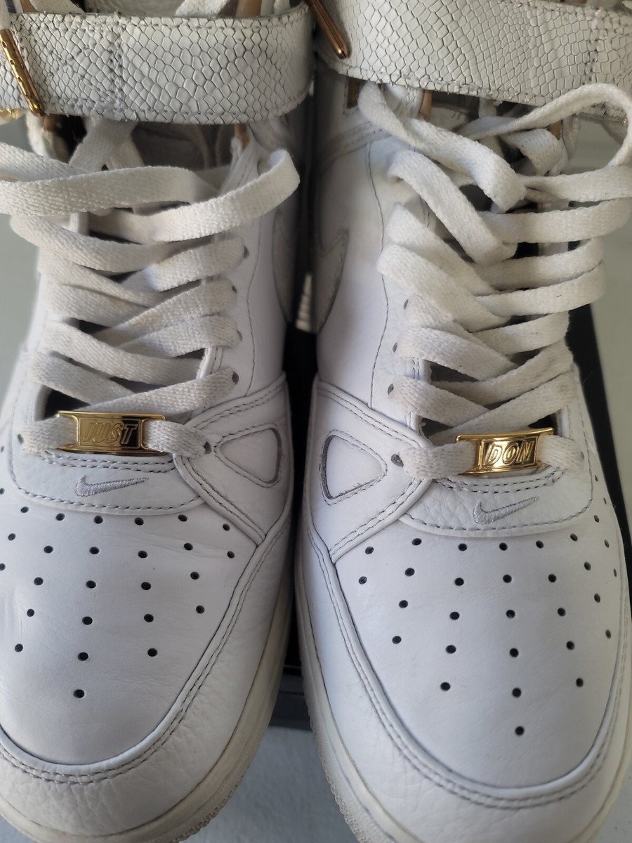 Nike Air Force 1 Hi Just Don Triple White Size 11 no insoles no og