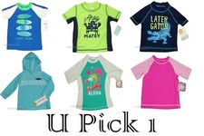 Rash Guard Top Boys Girls Shirt Swim Wear Swimming Bathing Summer Beach Tee