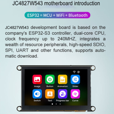 4.3 inch ESP-S3 ESP32 TFT LCD Display Screen JC4827W543 Module