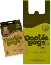Pooch Approved Dootie Bags - Dog Poop - Tie-Handles - 100 Count Green 