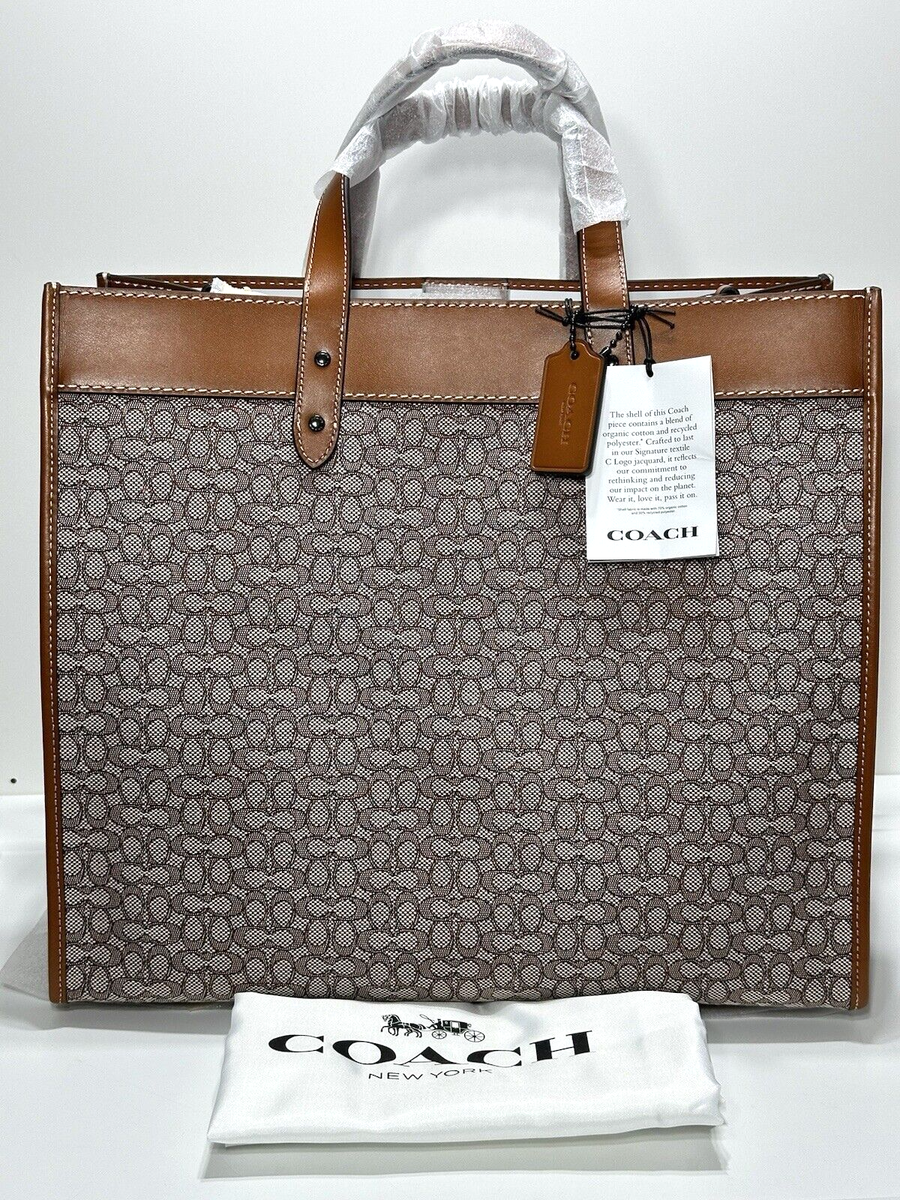 Shoulder Bag Coach Signature Canvas Field Tote Bag New Coach Field