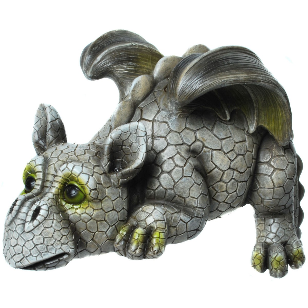 Kremers Schatzkiste Drachenkind – Gartenfigur 30 Cm, Handbemalt, Polyresin, Wetterfest & Frostbeständig