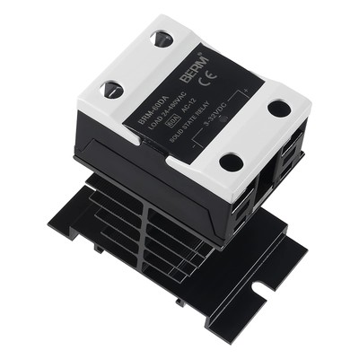 SSR-60DA Relay with Heat Sink Single Phase 60A Input 3-32V DC Output AC