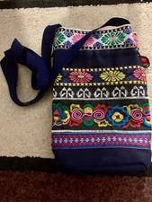 Embroidered Crossbody Bag