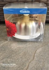 Butter Bell Keeper W/Lid Porcelain Bottom & Stainless Steel Top New Trudeau 