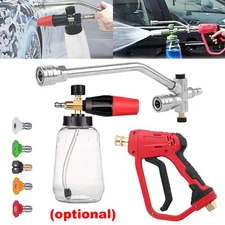 Foam Cannon Dual Connector Pressure Washer Foam Blaster 1/4" 4000 PSI 5 Nozzles