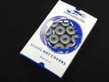 WHEEL NUT COVERS FOR VW POLO GOLF BEETLE CADDY EOS BOLT CAP LOCK LIGHT GREY GIFT