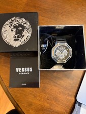 Versus Versace Palestro Quartz  Black Dial Watch VSP393021 with box