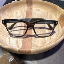 Tom Ford FT5372 098 Brown Square Plastic Full Rim Eyeglass Frames 52mm