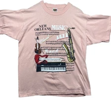 Vintage 80s New Orleans Jazz Music Themed FOTL Pink LG