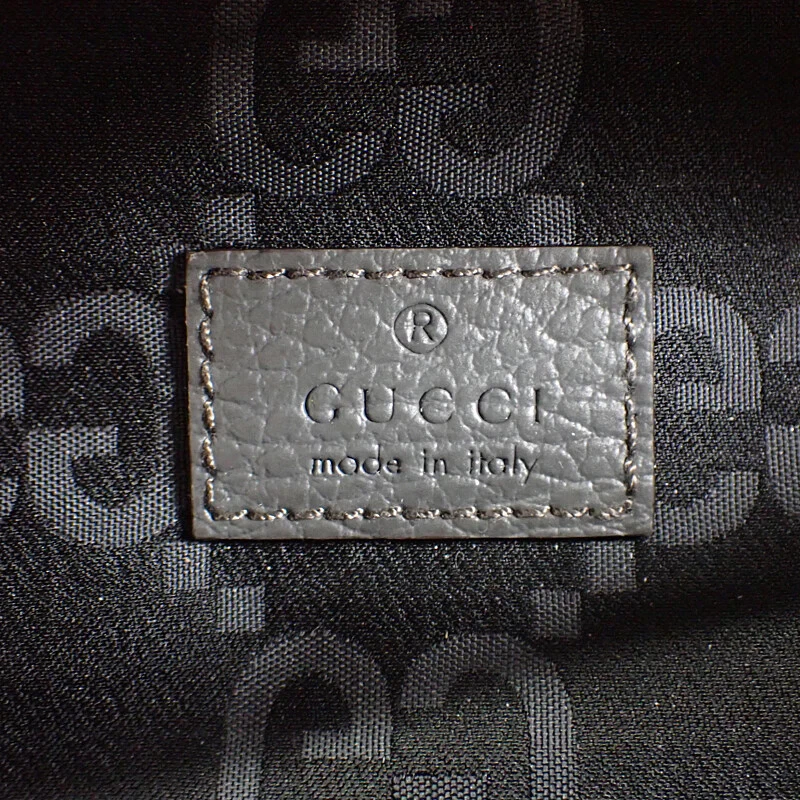 Gucci GG Recycled Black Grey Belt Bag Large 767934 with Silver Hardware