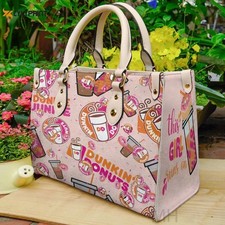 Personalized Dunkin Donut Leather Handbag Dunkin Donuts Leather Handbag For Wom