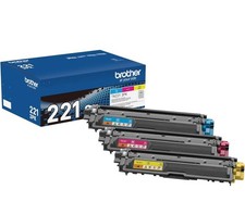 Brother -Yield Toner Cartridge Three Pack TN221 3PK : BLACK, Magenta,  Cyan