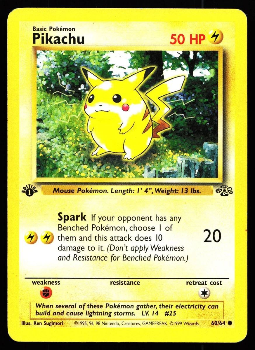 Pikachu Pokémon TCG 1st Edition Individual Trading Card Games for