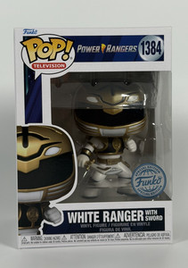 Funko Pop! White Ranger (With Sword) #1384 - Power Rangers | 30th Anniversary SE