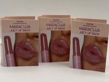 NEW 3X Tarte Maracuja Juicy Lip Balm ROSE Travel Size MINIS 0.0246oz/0.7g Each
